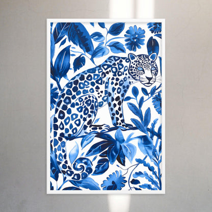 Otomi Wall Art Jaguar Framed Poster Mexican Folk Art Wall Decor Cat Lover