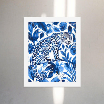 Otomi Wall Art Jaguar Framed Poster Mexican Folk Art Wall Decor Cat Lover