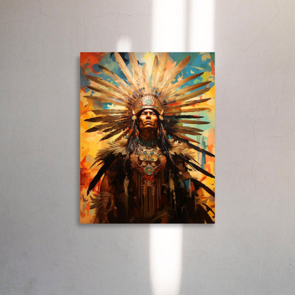 Aztec God Warrior Chief Poster