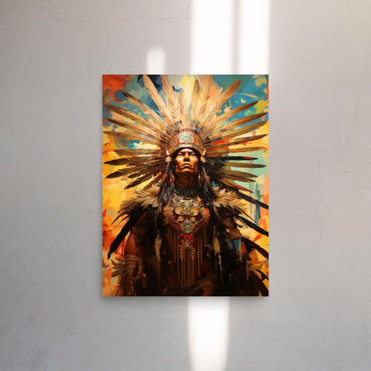 Aztec God Warrior Chief Poster