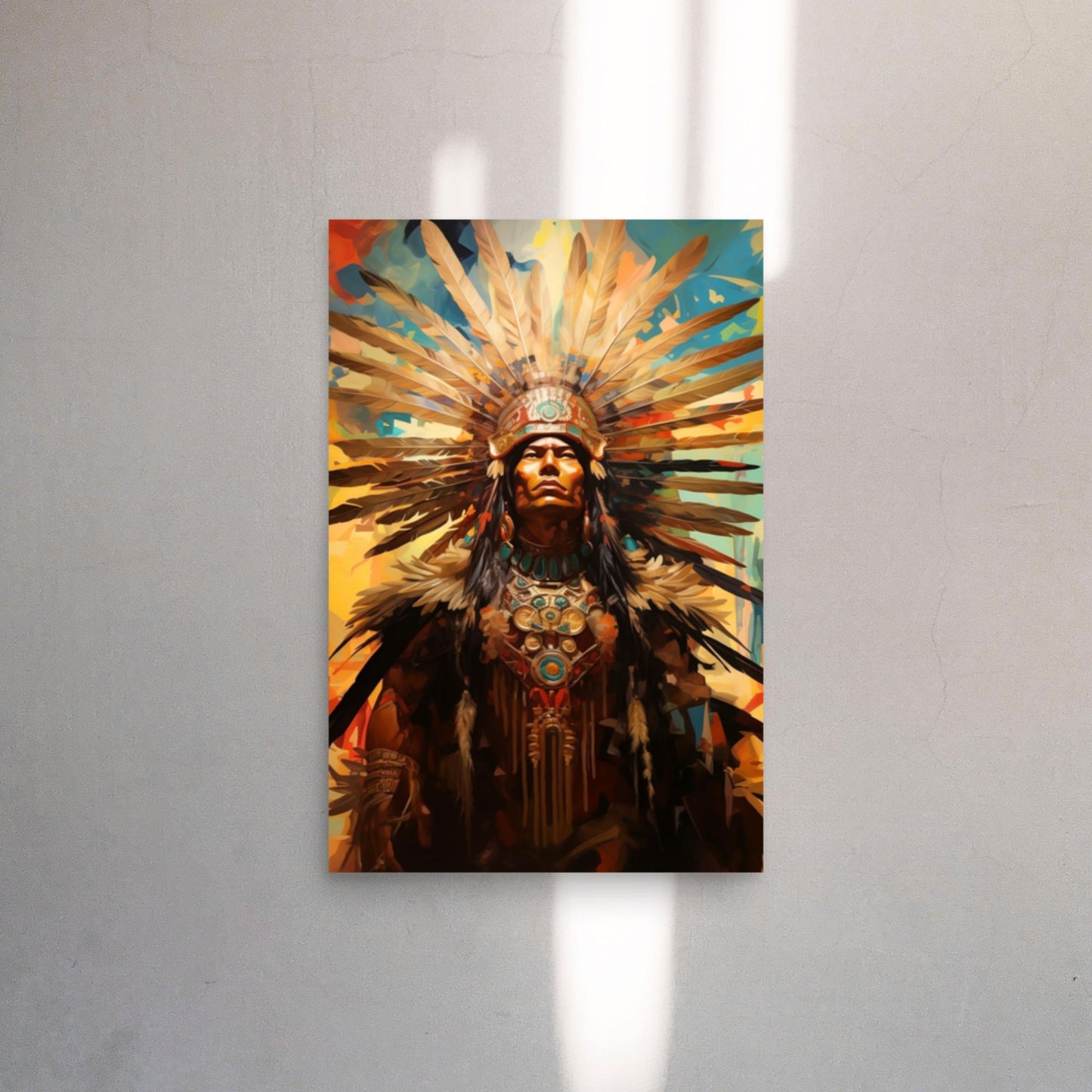 Aztec God Warrior Chief Poster