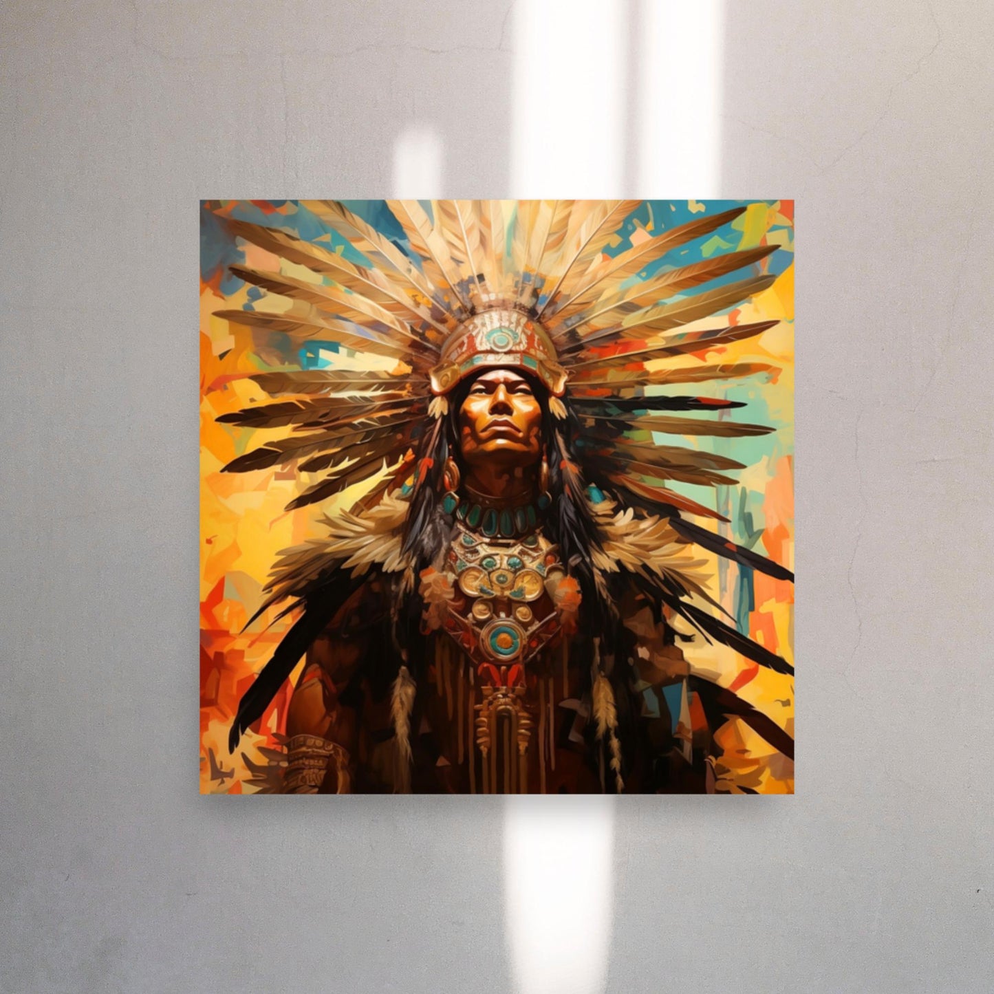 Aztec God Warrior Chief Poster