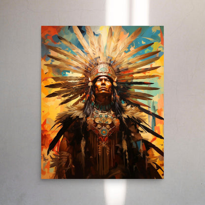 Aztec God Warrior Chief Poster