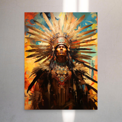 Aztec God Warrior Chief Poster