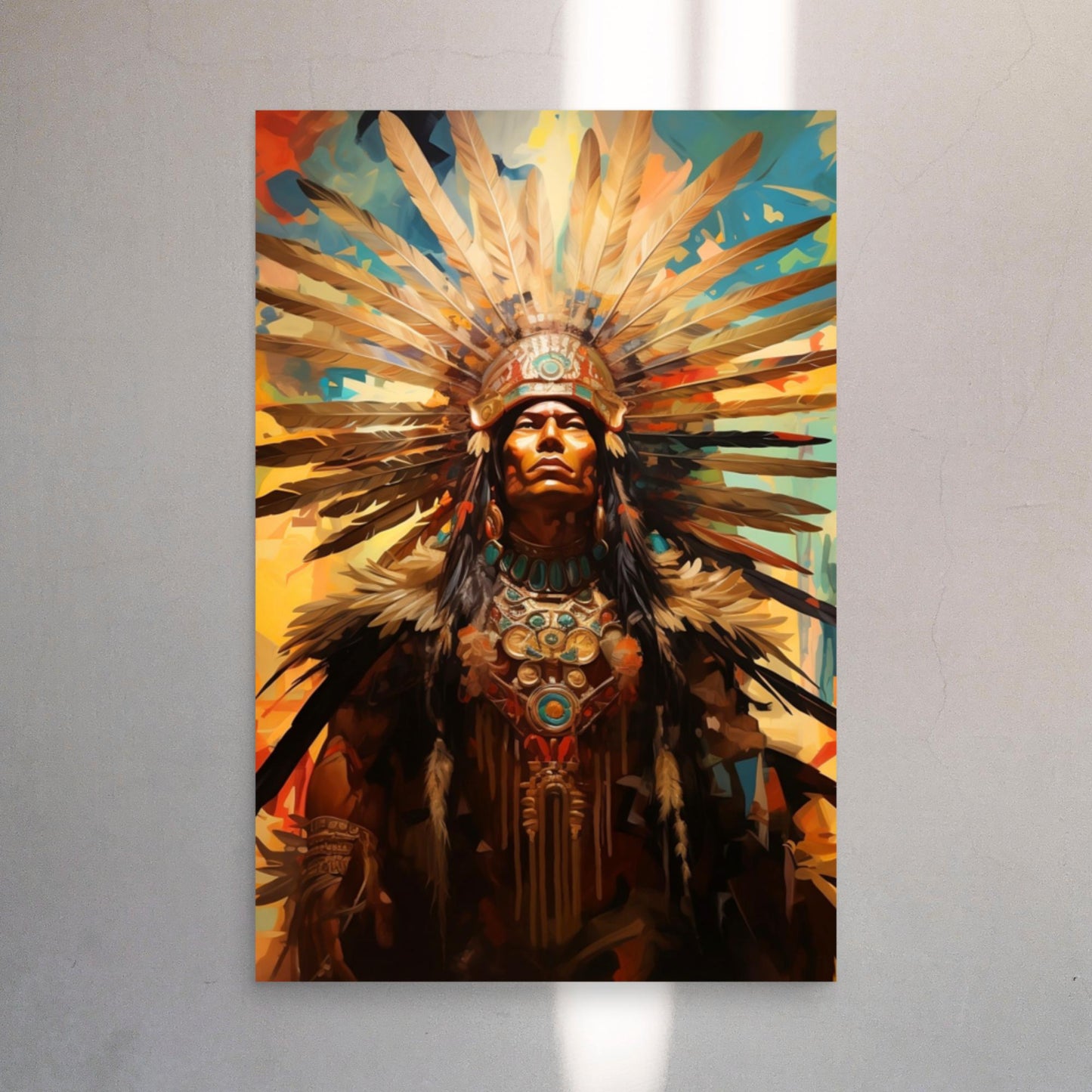 Aztec God Warrior Chief Poster