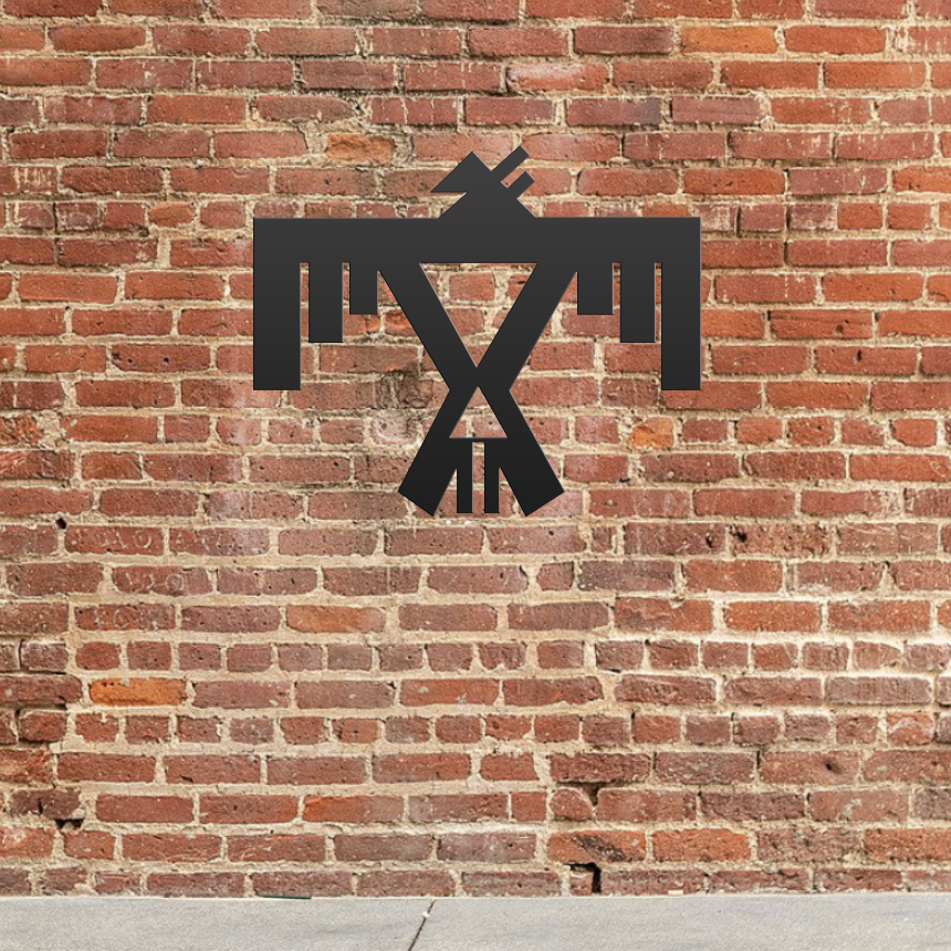 Southwest Native American Eagle Symbol Metal Sign - Indoor/Outdoor